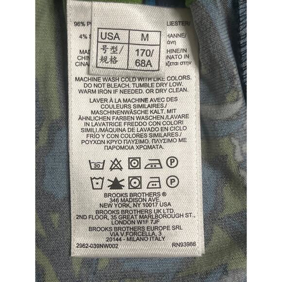 NWT Brooks Brothers Resort Wear pant Set green turquoise, size medium, MSRP $226 - Picture 10 of 16